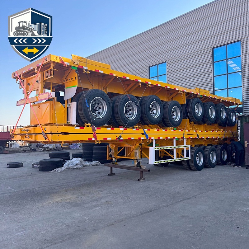 Heavy Truck 3 4 5 Axles Container Flatbed Trailer