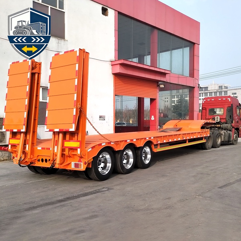 Previous Next 3 Axle 60 Tons Low Bed Semi-Trailer