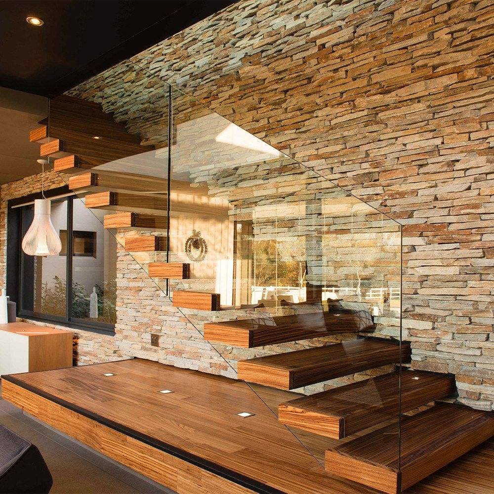 Modern customized floating staircase, unique indoor staircase, factory price ladder