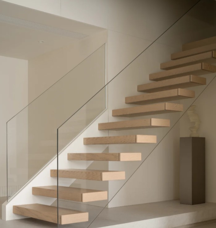 Modern customized floating staircase, unique indoor staircase, factory price ladder
