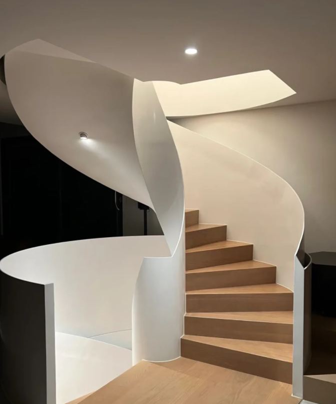 Customized design staircase with accessories, luxurious feel, indoor staircase