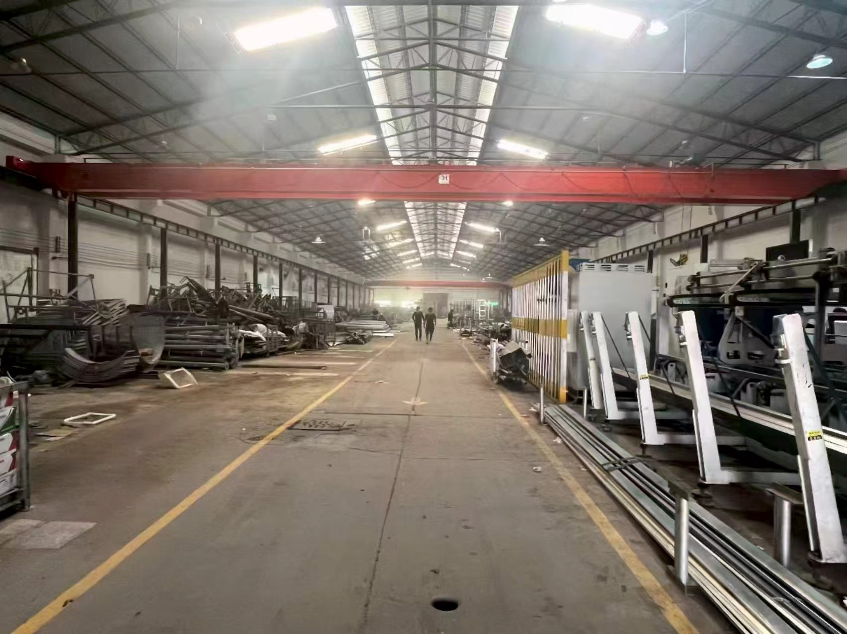 Lanjian factory interior with overhead crane
