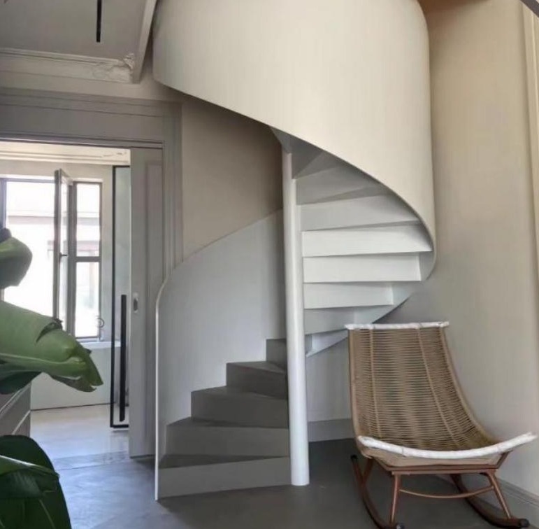 White Compact Spiral Staircase (Model 9206)