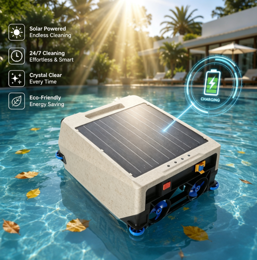 Solar-Powered Pool Skimmer