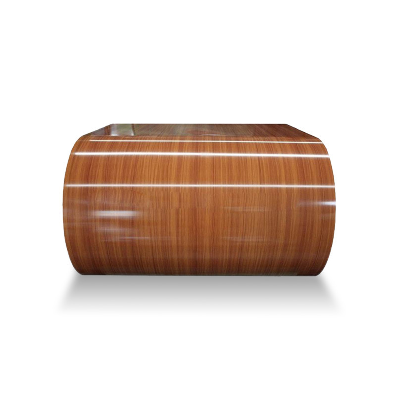 Bobina revestida de color con acabado de veta de madera
