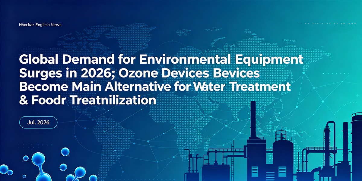 Global Demand for Environmental Equipment Surges in 2026; Ozone Devices Become Main Alternative for Water Treatment & Food Sterilization