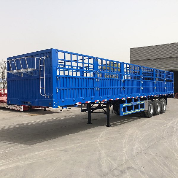 Semi-remorque à ridelles de 60 tonnes pour le transport de marchandises