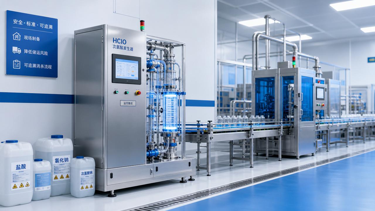 ¿Una máquina de ácido hipocloroso reduce los riesgos de almacenamiento y manipulación de productos químicos?