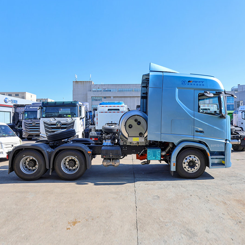 شاحنة جرار Auman GALAXUS 5 14.5L LNG بقوة 580 حصان ودفع 6x4 وناقل حركة أوتوماتيكي ZF AMT بـ12 سرعة