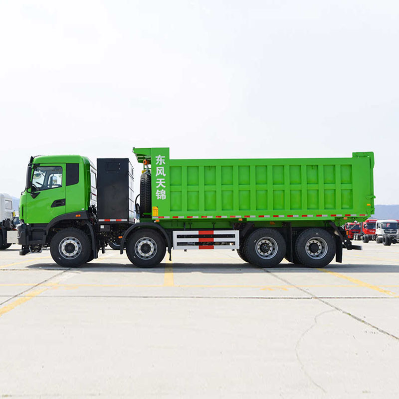 DONGFENG KR 8×4 بطول 5.8 م شاحنة قلابة كهربائية بالكامل CATL 281kWh