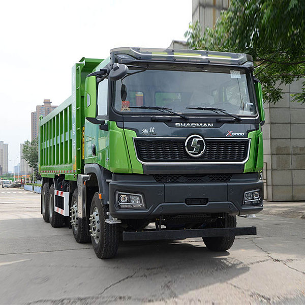 شاحنة SHACMAN X5000 الثقيلة، 430hp، نظام دفع 8x4، شاحنة قلاب/تفريغ 7.6m