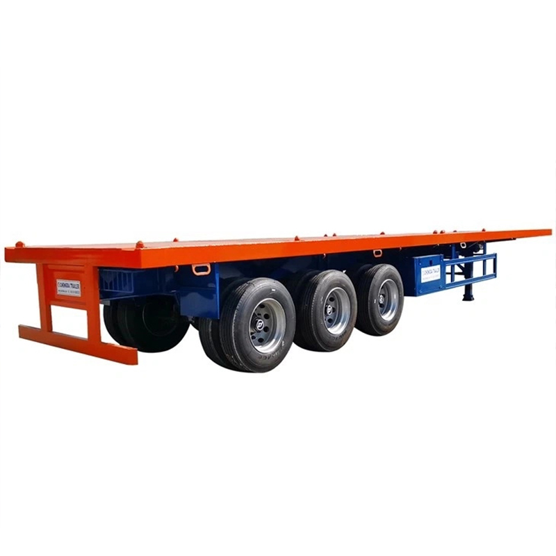 مقطورة مسطحة منخفضة ثلاثية المحاور 50 Ton