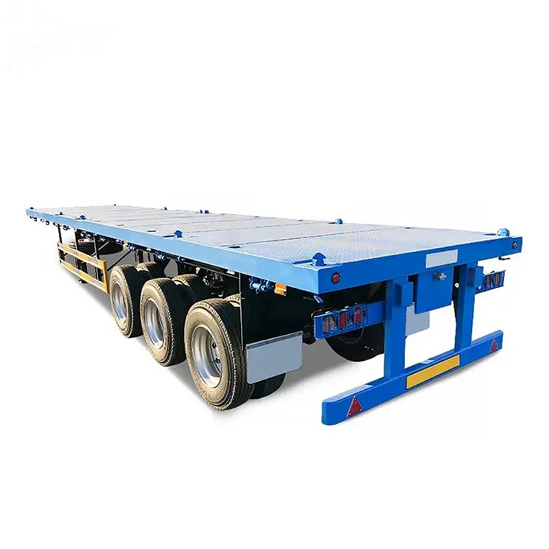 مقطورة مسطحة منخفضة ثلاثية المحاور 50 Ton