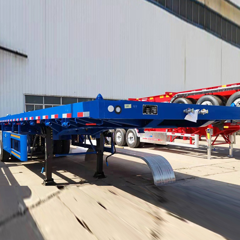 مقطورة مسطحة ثلاثية المحاور بقدرة 80 ton