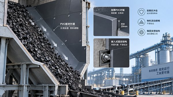 How liner thickness affects material flow in coal bunkers