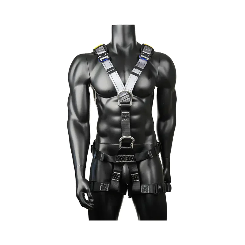 L14-1 Climbing harness with 5 Aluminum D rings , 2 quick - release buckles EN361