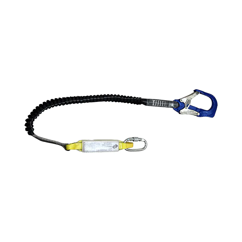 LS10 Elastic Single Fall Arrest Lanyard With Aluminum Hook