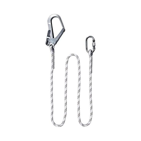 LS07 Rope Restraint Single Lanyard, Scaffold Hook And Carabiner On Each End
