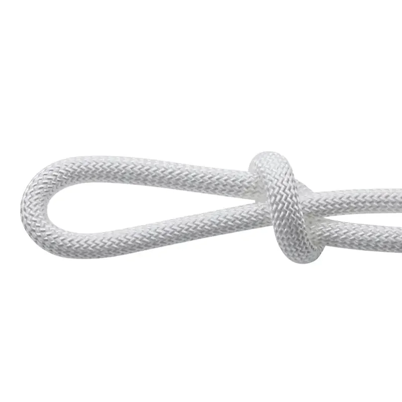 8mm Chemical Resistance Low Stretch PP braided rope in soild white