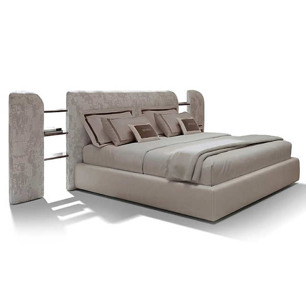 Embroidery Elegant leather designer high-end bed