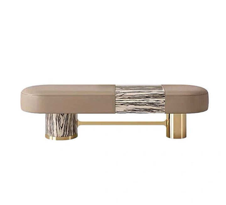 Embroidery Elegant leather designer high-end bed