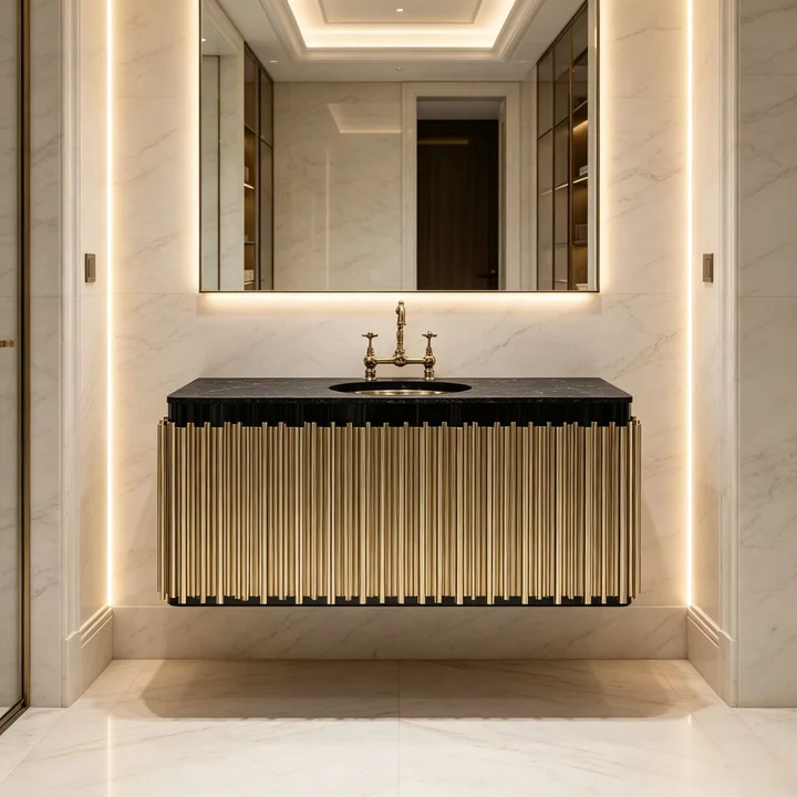 Symphony Unique Creativity Upscale Marble Suspension Washbasin