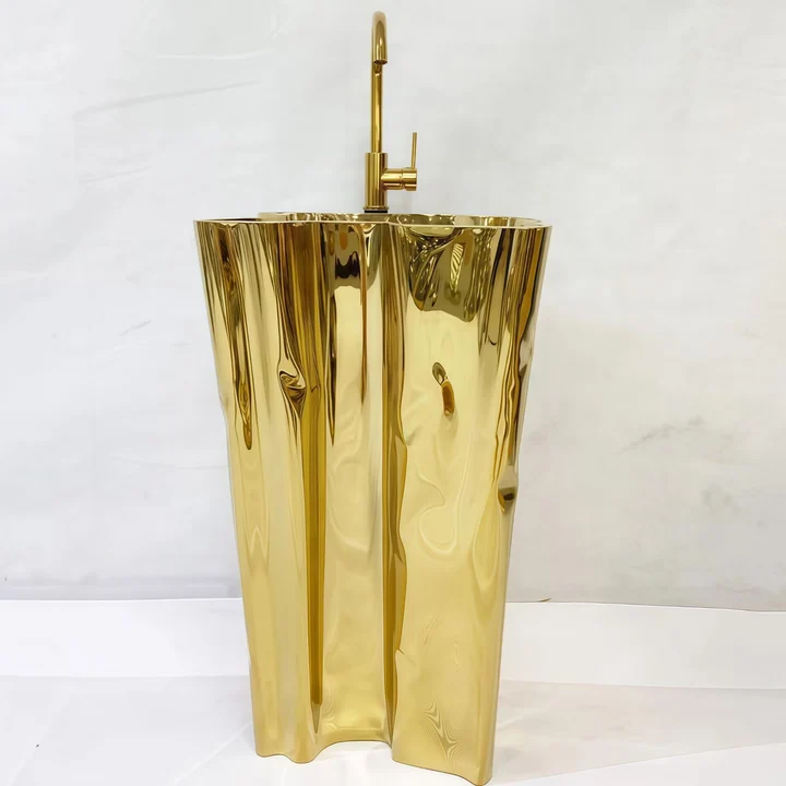 EDEN FREESTANDING Creative high-end stainless steel art washbasin