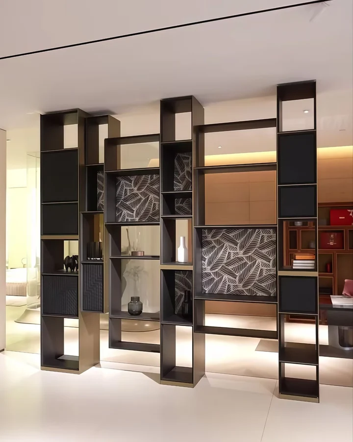 Acapulco Italian Luxury Designer Metal Creativitysolid Wood Bookshelf