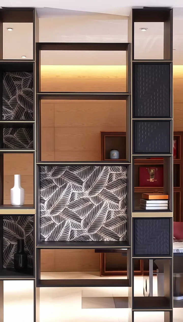 Acapulco Italian Luxury Designer Metal Creativitysolid Wood Bookshelf