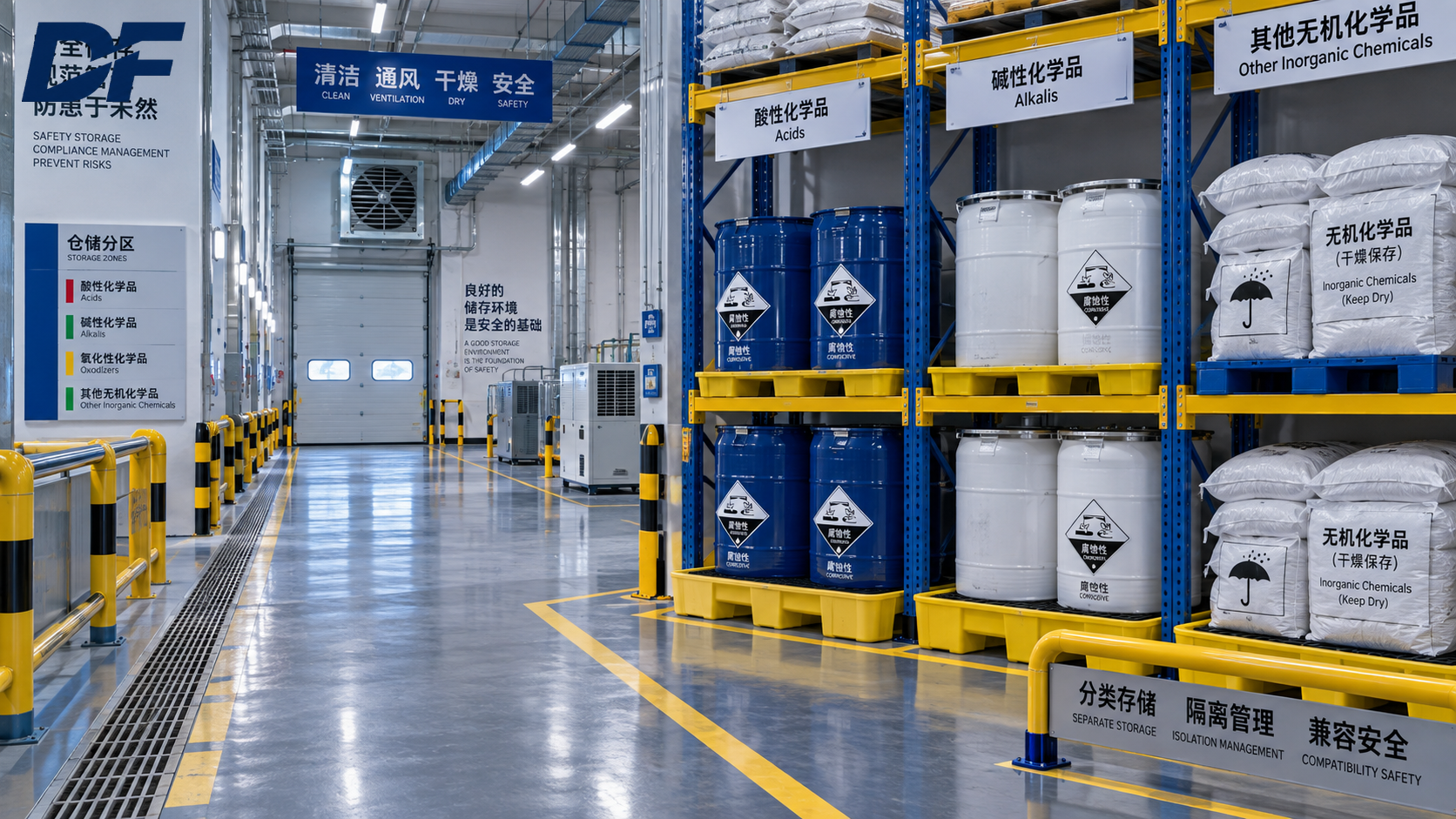 How to assess storage compatibility for inorganic chemicals