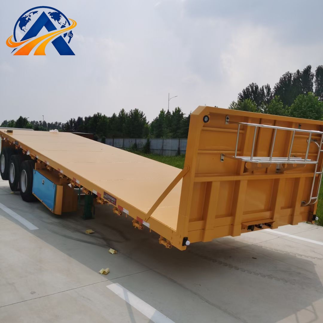 Semi-remorque surbaissée de 50 tonnes à 2 essieux