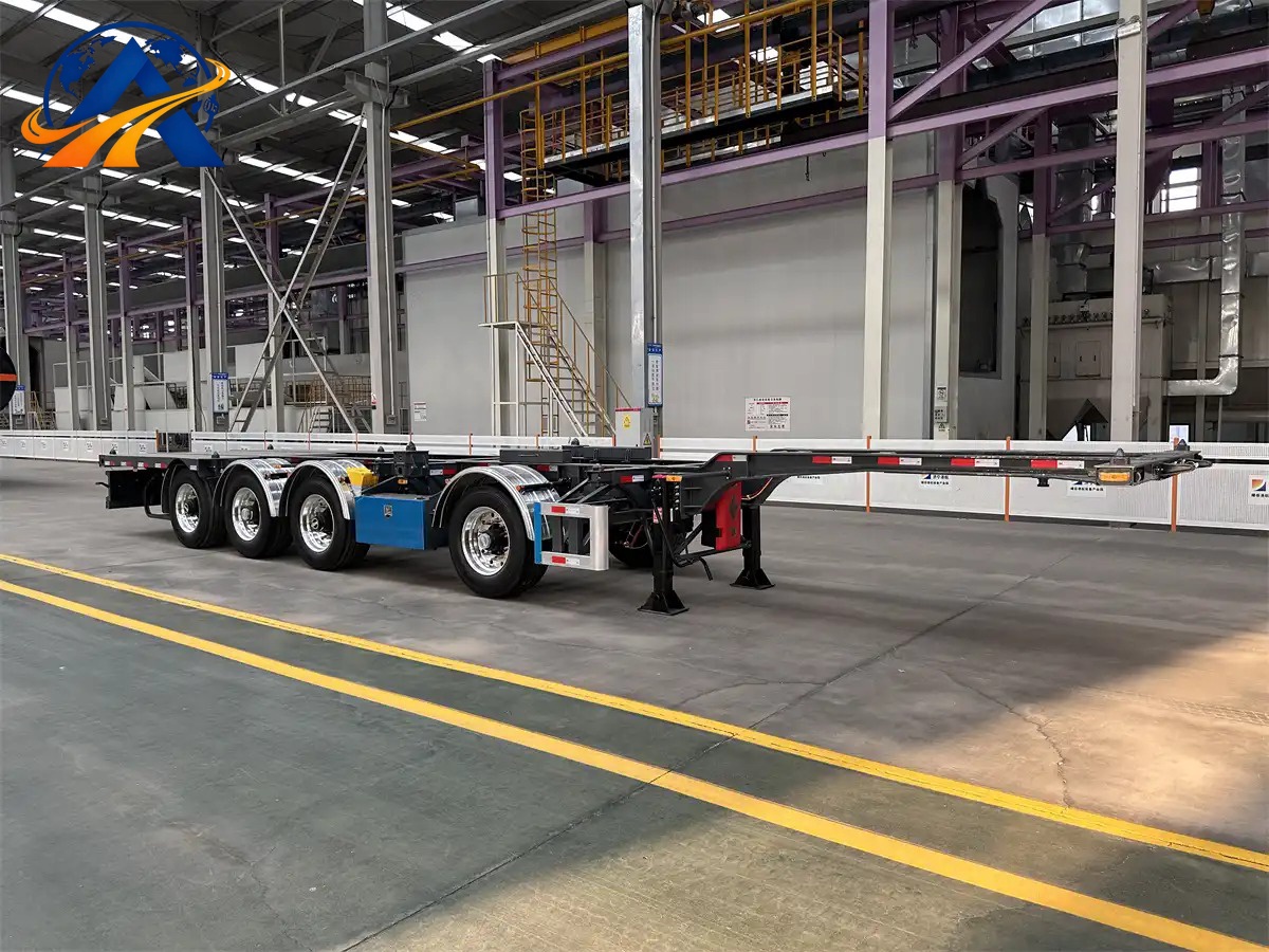 12m Tri-Axle Container Skeleton Semi-Trailer