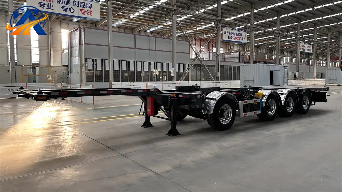 12m Tri-Axle Container Skeleton Semi-Trailer