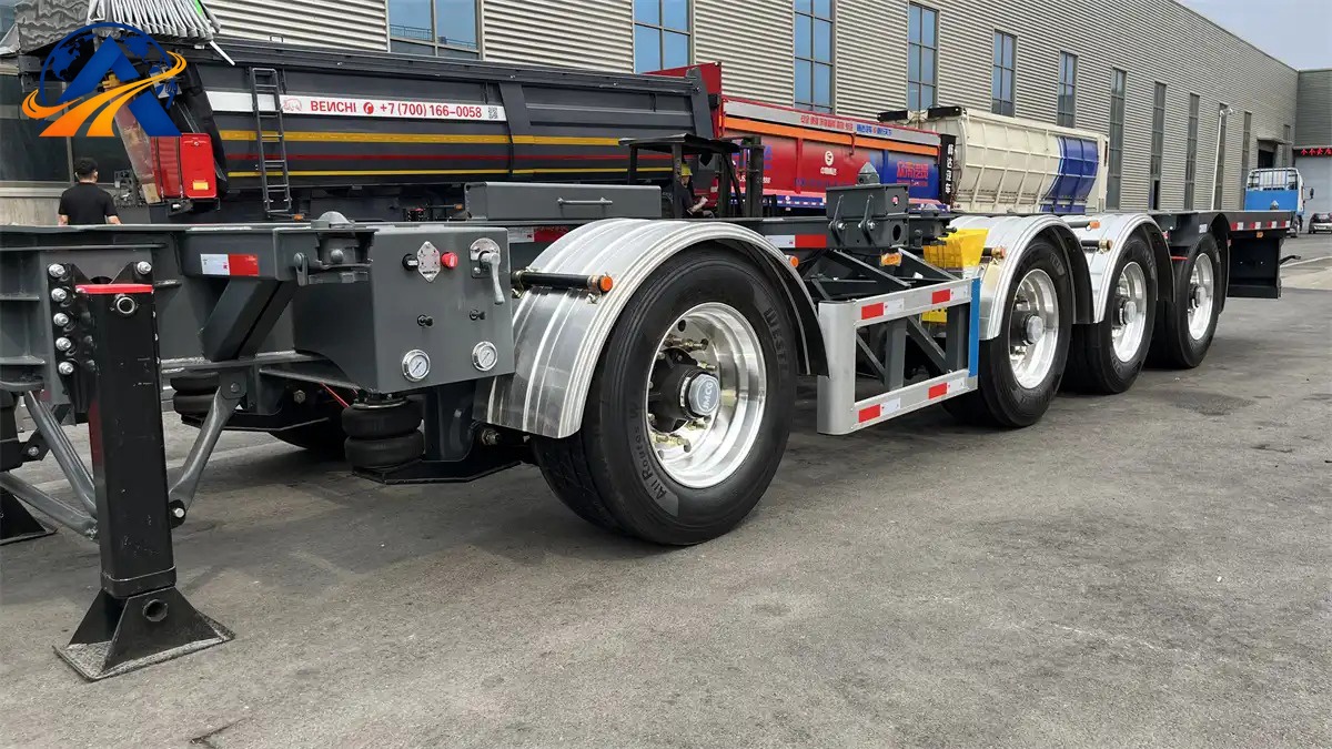 12m Tri-Axle Container Skeleton Semi-Trailer