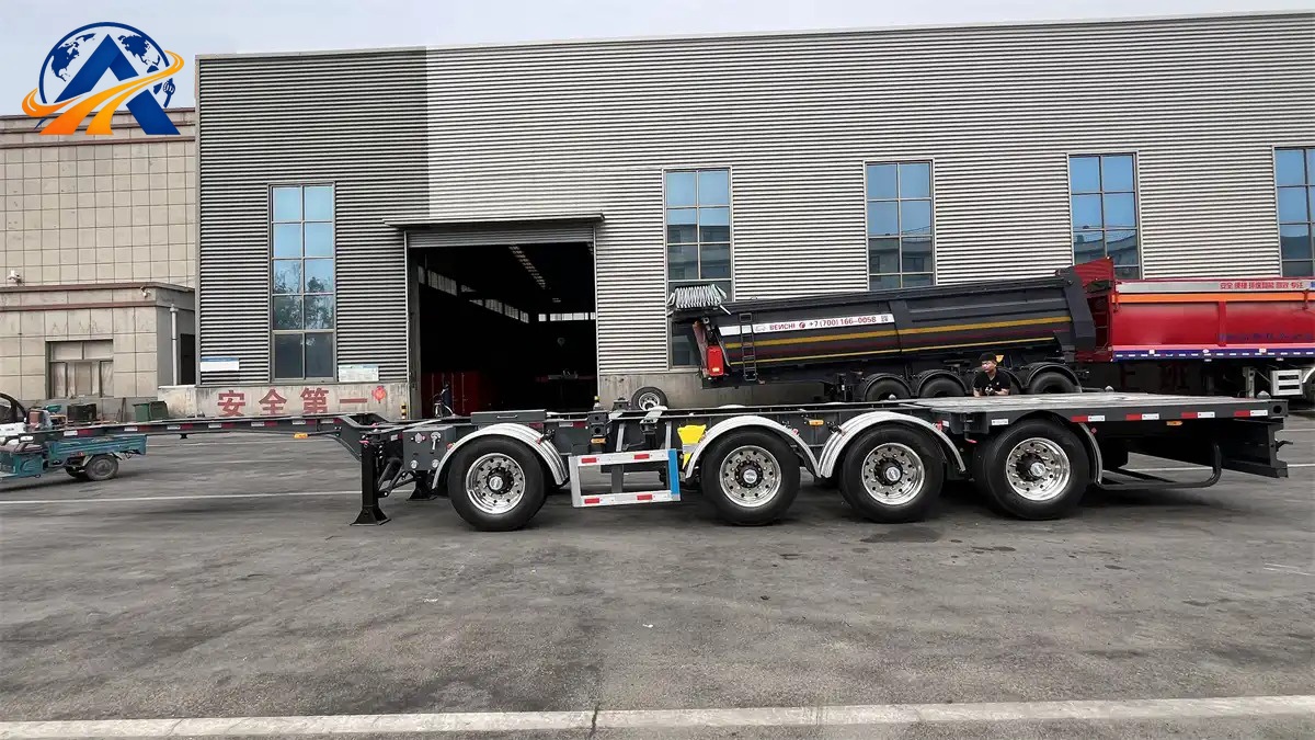 12m Tri-Axle Container Skeleton Semi-Trailer