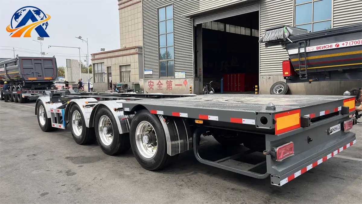 12m Tri-Axle Container Skeleton Semi-Trailer