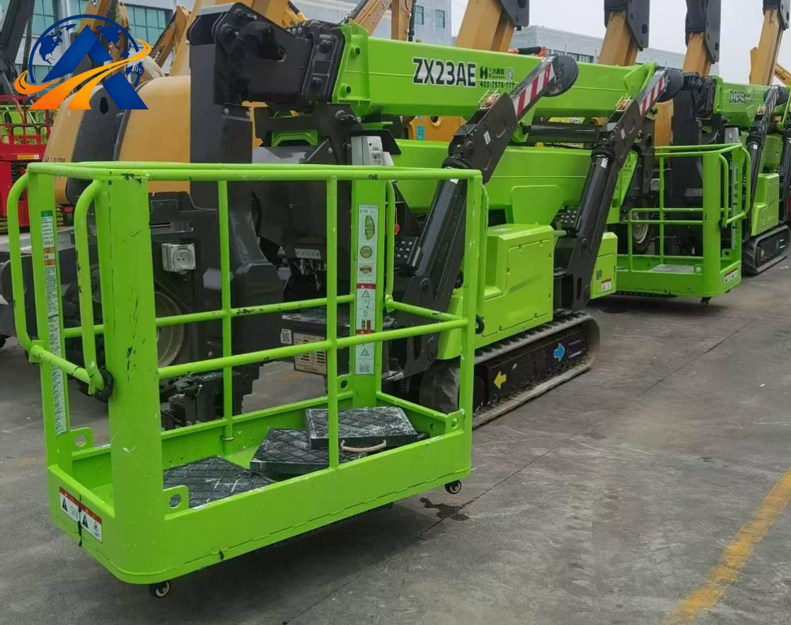 منصة عمل جوية كهربائية مفصلية بذراع مثبتة على جنزير Zoomlion ZX23AE (رافعة عنكبوتية)