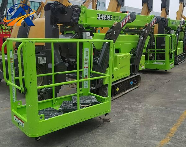 منصة عمل جوية كهربائية مفصلية بذراع مثبتة على جنزير Zoomlion ZX23AE (رافعة عنكبوتية)