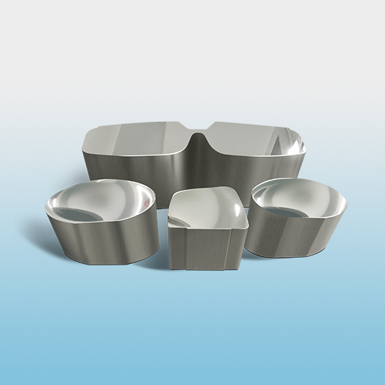 Double layer zoom lens core polishing