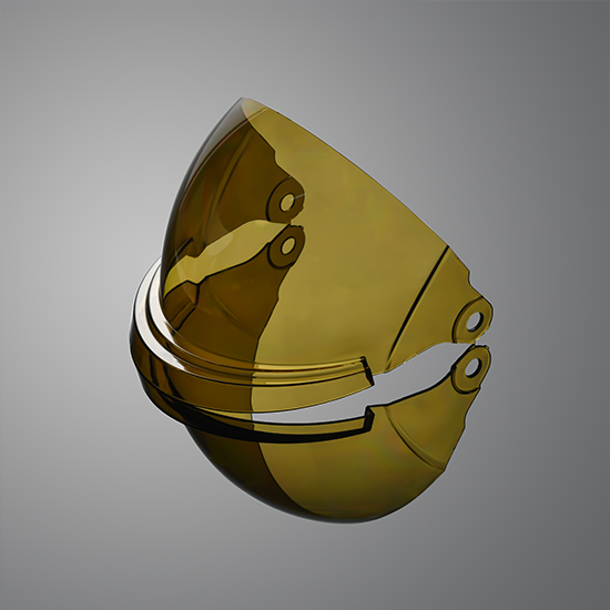 Hardened helmet lenses Hardened helmet lenses