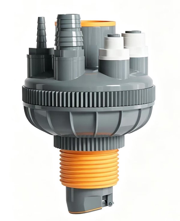 Waste water five-way drainage