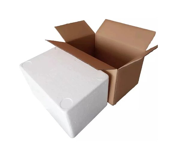 White Corrugated Reusable Insulated Shipping Kit