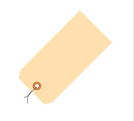 Cardstock Manila Shipping Tag w Wire