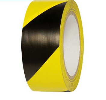 Yellow Stripe Hazard Warning Tape Blank