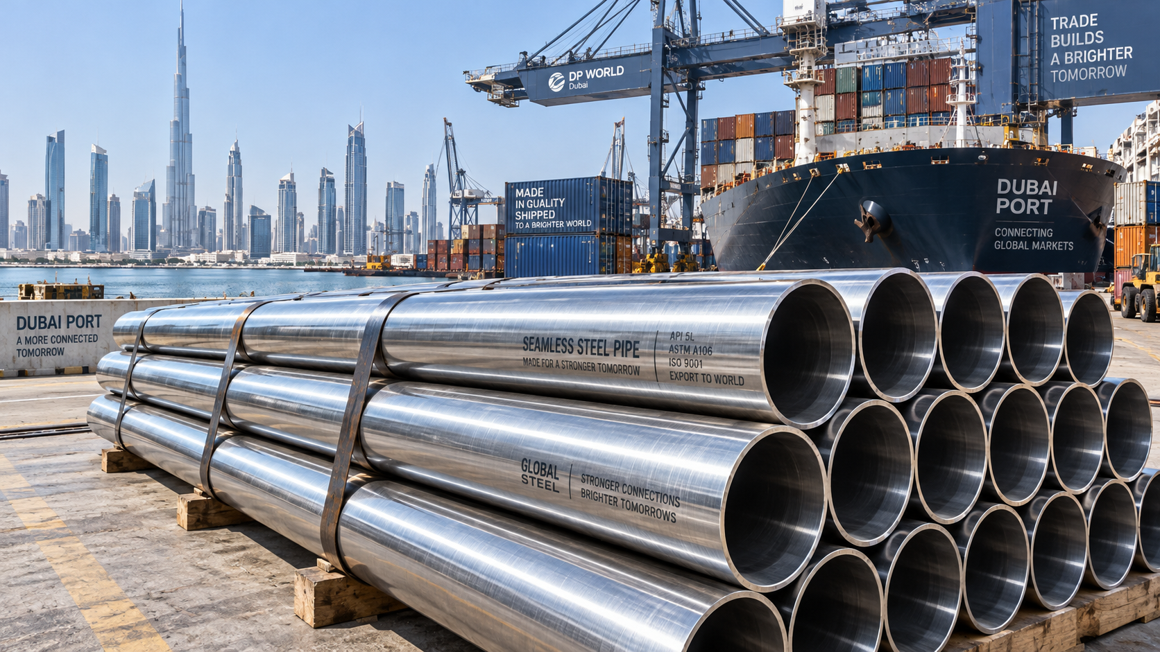 Shandong Shouyuan Steel Co., Ltd. Ships Seamless Steel Pipes to the Port of Dubai, UAE