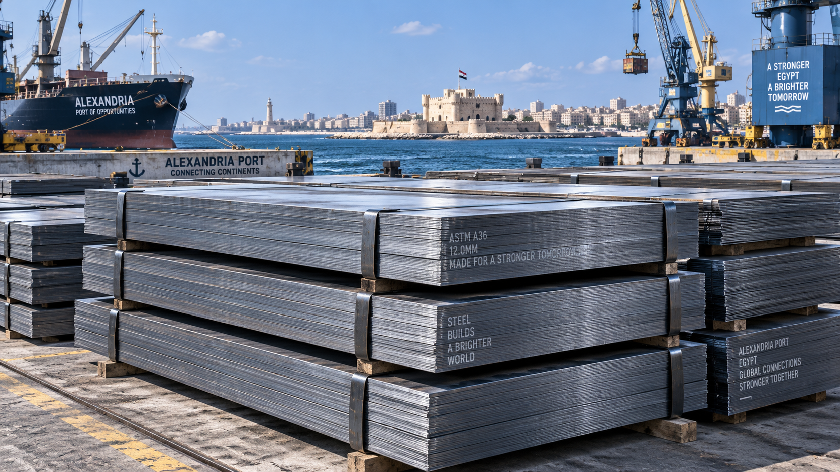 Shandong Shouyuan Steel Co., Ltd. Ships Medium-Thick Plates to the Port of Alexandria, Egypt