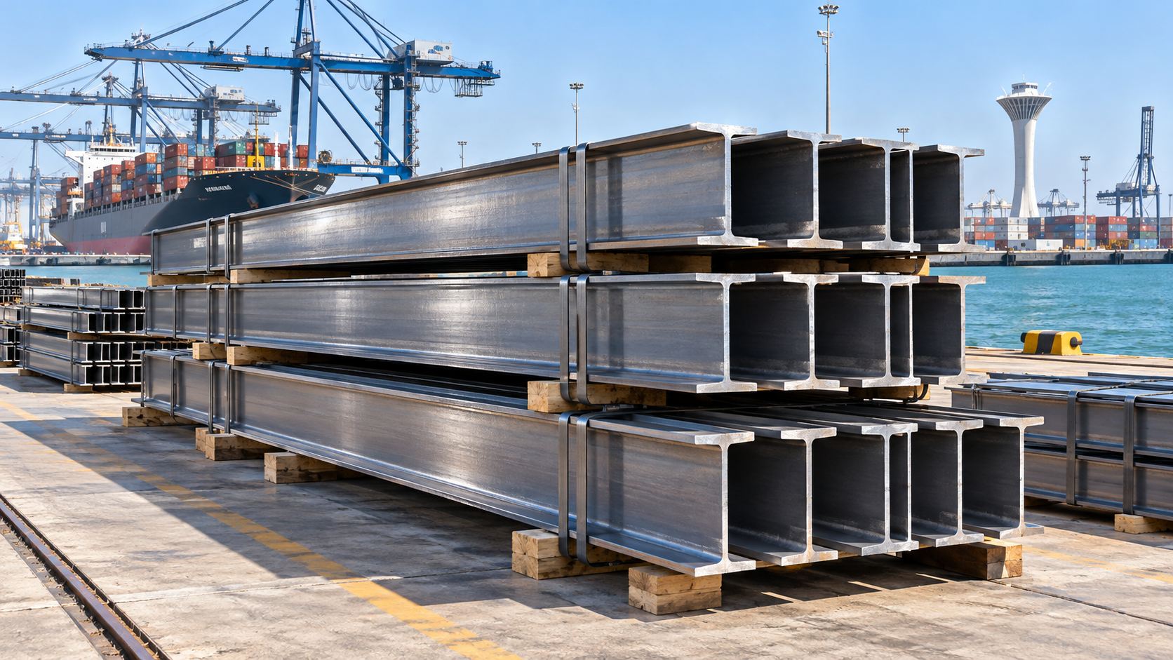 Shandong Shouyuan Steel Co., Ltd. Exports H-Beams to Dammam Port, Saudi Arabia