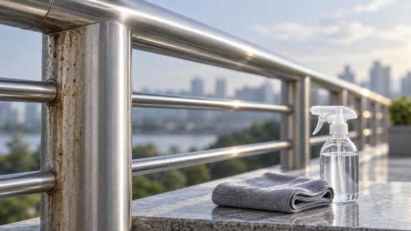 How to remove tea staining from outdoor stainless steel