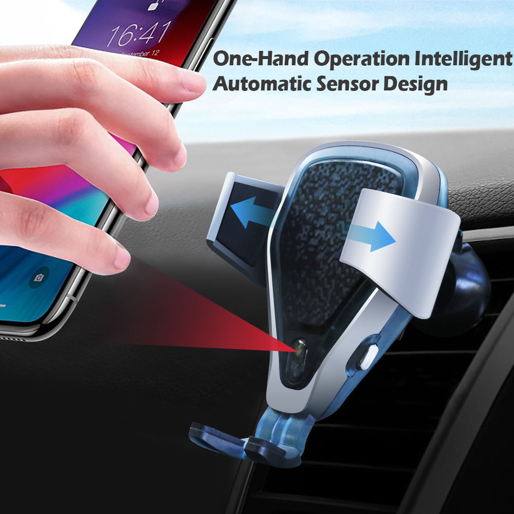 SPY Auto Clamping Wireless Car Charger Mount functions SPY Auto Clamping Wireless Car Charger Mount functions