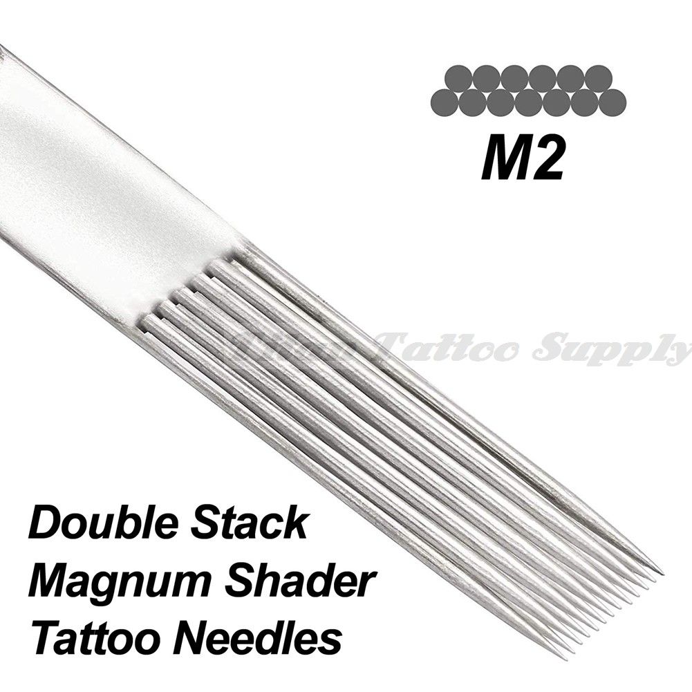Disposable Tattoo Needles Weaved Magnum Shade M1 Single Stacked